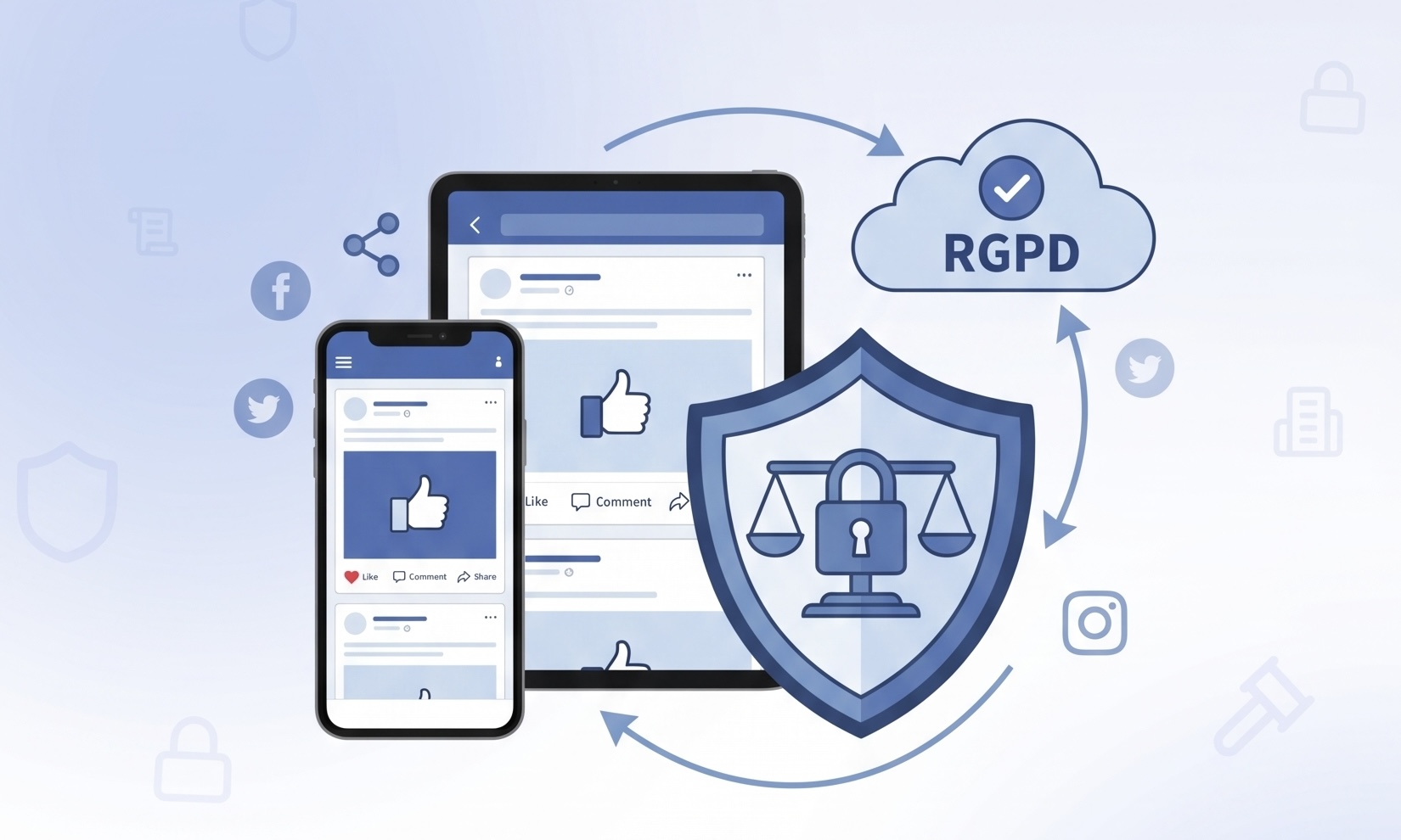 Imagen del artículo: Protección de datos y redes sociales: compatibilidad normativa y uso responsable en la sociedad digital